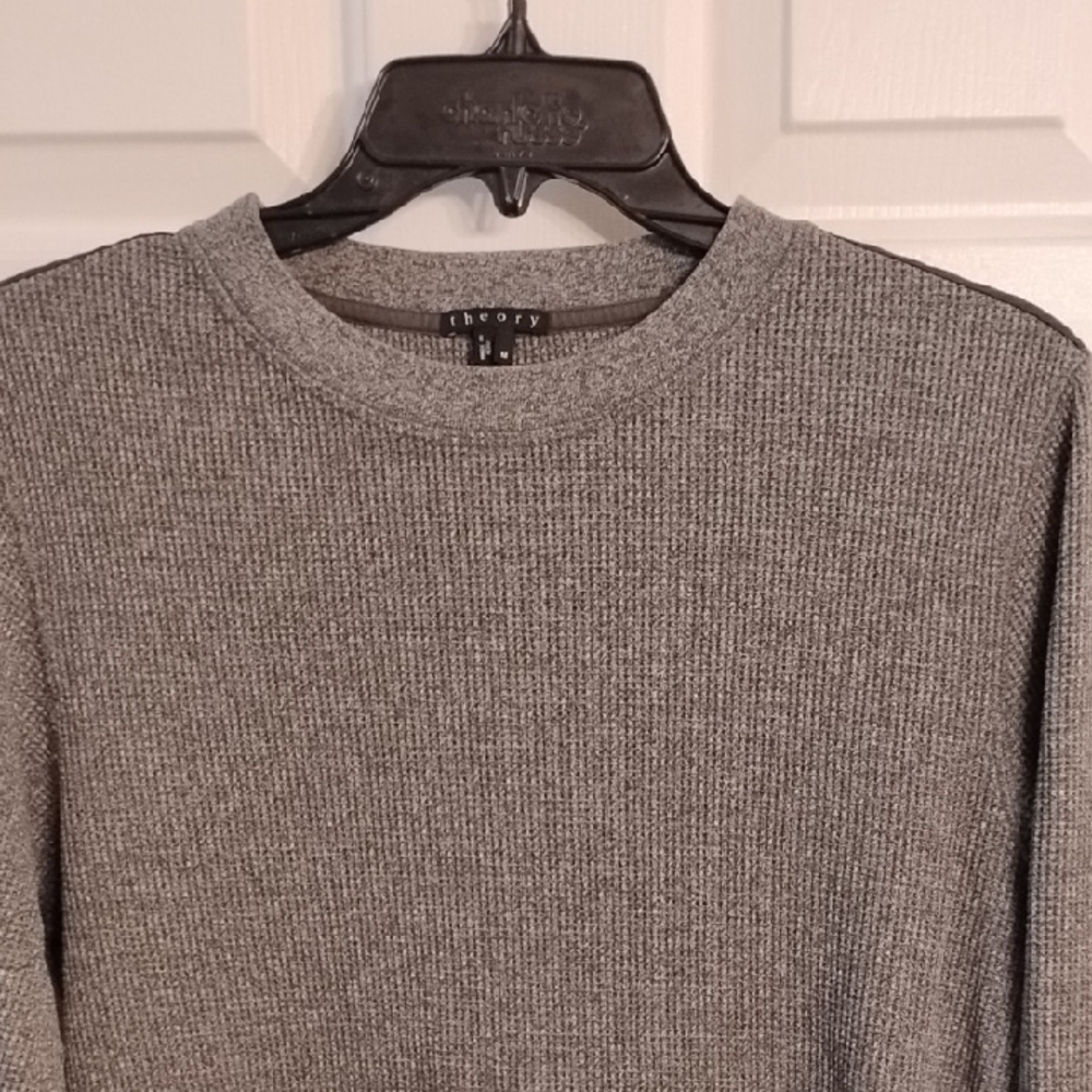 Theory Charcoal Crewneck Men's Sweater